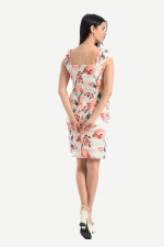 VAGIAS ΓΥΝΑΙΚΕΙΟ ΦΟΡΕΜΑ MIDI (ΜΕ EXTRA ΜΑΝΙΚΙ ) FLORAL MULTICOLOR 1627-17