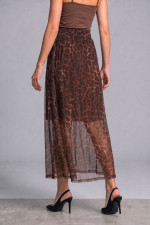 Γυναικεία μακριά φούστα από τούλι με animal print 27927004B Γυναικεία μακριά φούστα από τούλι με animal print 27927004B