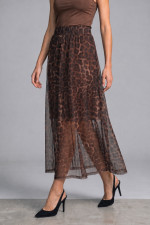 Γυναικεία μακριά φούστα από τούλι με animal print 27927004B Γυναικεία μακριά φούστα από τούλι με animal print 27927004B