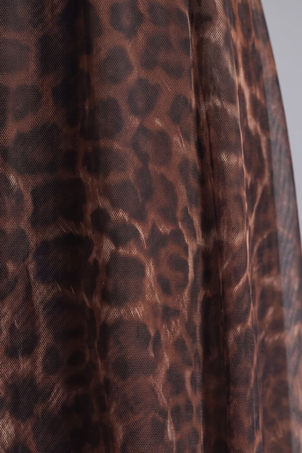 Γυναικεία μακριά φούστα από τούλι με animal print 27927004B Γυναικεία μακριά φούστα από τούλι με animal print 27927004B