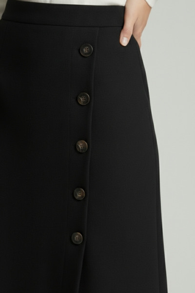 VAGIAS ΓΥΝΑΙΚΕΙΑ ΦΟΥΣΤΑ ΧΗΛΟΜΕΣΗ ΜΕ ΑΝΟΙΓΜΑ ΚΑΙ ΚΟΥΜΠΙΑ ΜΑΥΡΟ 580-30