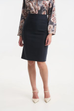Γυναικεία φούστα Veto μπλε κρεπ ελαστική 04-8166 Γυναικεία φούστα Veto μπλε κρεπ ελαστική 04-8166