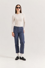 Γυναικείο denim παντελόνι Enzzo μπλε σε ίσια γραμμή Haven 262094