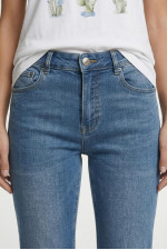 Γυναικείο jean μπλε βαμβακερό με ελαστικότητα regular fit Miss Good 26-5507 Γυναικείο jean μπλε βαμβακερό με ελαστικότητα regular fit Miss Good 26-5507