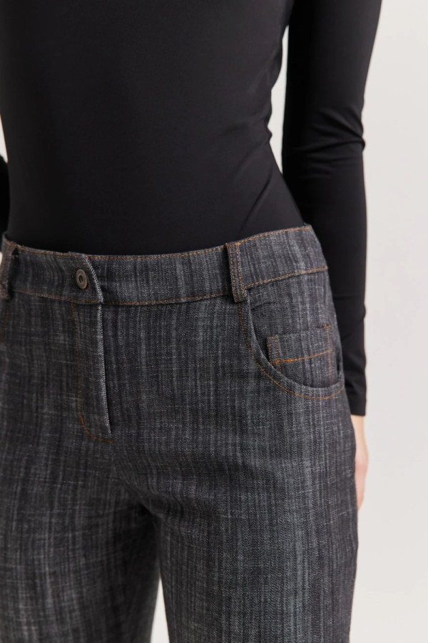 Γυναικείο denim παντελόνι Enzzo μαύρο σε ίσια γραμμή Haven 262094 Γυναικείο denim παντελόνι Enzzo μαύρο σε ίσια γραμμή Haven 262094