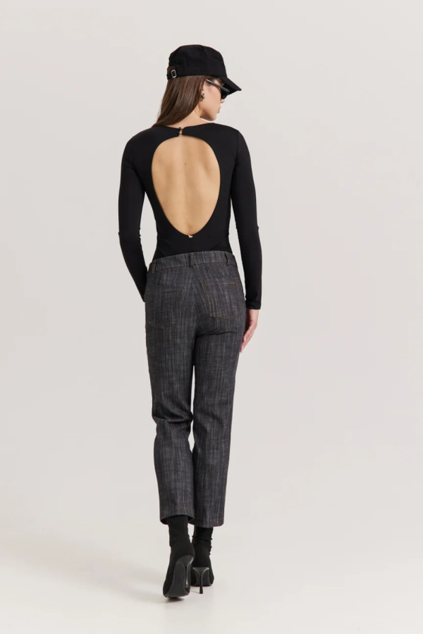Γυναικείο denim παντελόνι Enzzo μαύρο σε ίσια γραμμή Haven 262094 Γυναικείο denim παντελόνι Enzzo μαύρο σε ίσια γραμμή Haven 262094
