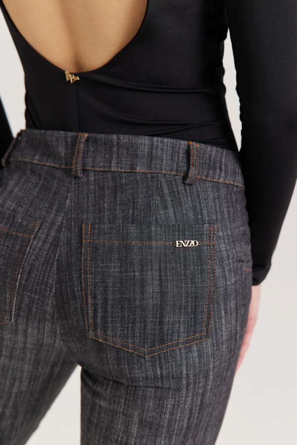 Γυναικείο denim παντελόνι Enzzo μαύρο σε ίσια γραμμή Haven 262094 Γυναικείο denim παντελόνι Enzzo μαύρο σε ίσια γραμμή Haven 262094