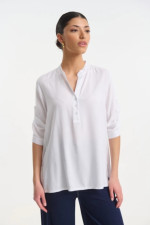 FIBES ΓΥΝΑΙΚΕΙΑ ΜΠΛΟΥΖΑ ΤΟΥΝΙΚ ΜΕ ΡΥΘΜΙΖΟΜΕΝΑ ΜΑΝΙΚΙΑ ΛΕΥΚΟ 03-7420