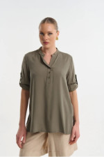 FIBES ΓΥΝΑΙΚΕΙΑ ΜΠΛΟΥΖΑ ΤΟΥΝΙΚ ΜΕ ΡΥΘΜΙΖΟΜΕΝΑ ΜΑΝΙΚΙΑ ΧΑΚΙ 03-7420