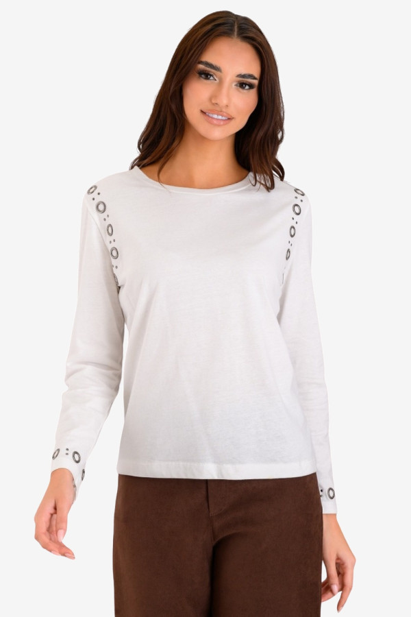 DERPOULI ΓΥΝΑΙΚΕΙΑ ΜΠΛΟΥΖΑ ΜΕ ΤΡΟΥΚΣ ΜΟΝΟΧΡΩΜΗ ΕΚΡΟΥ 1.10.27499 DERPOULI ΓΥΝΑΙΚΕΙΑ ΜΠΛΟΥΖΑ ΜΕ ΤΡΟΥΚΣ ΜΟΝΟΧΡΩΜΗ ΕΚΡΟΥ 1.10.27499