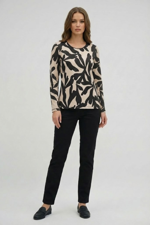 BE COOL ΓΥΝΑΙΚΕΙΑ ΜΠΛΟΥΖΑ ΜΑΚΡΥΜΑΝΙΚΗ ΕΜΠΡΙΜΕ ΜΑΥΡΗ 26-002