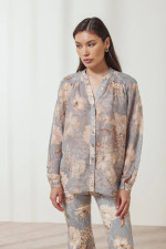 ENZZO ΓΥΝΑΙΚΕΙΟ ΠΟΥΚΑΜΙΣΟ ΜΑΟ ΓΙΑΚΑΣ FLORAL JOVI ΓΚΡΙ 251068