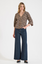 BILL COST ΓΥΝΑΙΚΕΙΑ ΜΠΛΟΥΖΑ ANIMAL PRINT "V" ΚΑΦΕ 10-342412-0 BILL COST ΓΥΝΑΙΚΕΙΑ ΜΠΛΟΥΖΑ ANIMAL PRINT "V" ΚΑΦΕ 10-342412-0