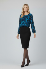 VAGIAS ΓΥΝΑΙΚΕΙΑ ΜΠΛΟΥΖΑ ANIMAL PRINT ΜΕ ΠΙΕΤΕΣ ΠΕΤΡΟΛ 5180-39