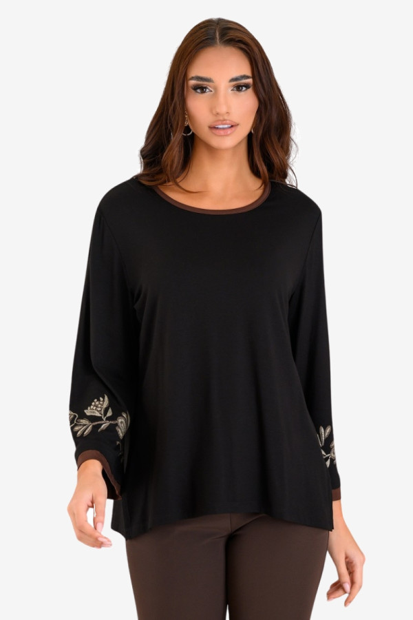 DERPOULI ΓΥΝΑΙΚΕΙΑ ΜΠΛΟΥΖΑ ΜΕ ΤΥΠΩΜΑ ΣΤΑ ΜΑΝΙΚΙΑ ΜΑΥΡΟ 1.10.27497 DERPOULI ΓΥΝΑΙΚΕΙΑ ΜΠΛΟΥΖΑ ΜΕ ΤΥΠΩΜΑ ΣΤΑ ΜΑΝΙΚΙΑ ΜΑΥΡΟ 1.10.27497