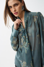 BILL COST ΓΥΝΑΙΚΕΙΑ ΜΠΛΟΥΖΑ FLORAL ΜΕ ΦΟΥΛΑΡΙ ΛΑΔΙ 10-342245-0