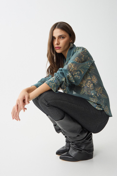 BILL COST ΓΥΝΑΙΚΕΙΑ ΜΠΛΟΥΖΑ FLORAL ΜΕ ΦΟΥΛΑΡΙ ΛΑΔΙ 10-342245-0