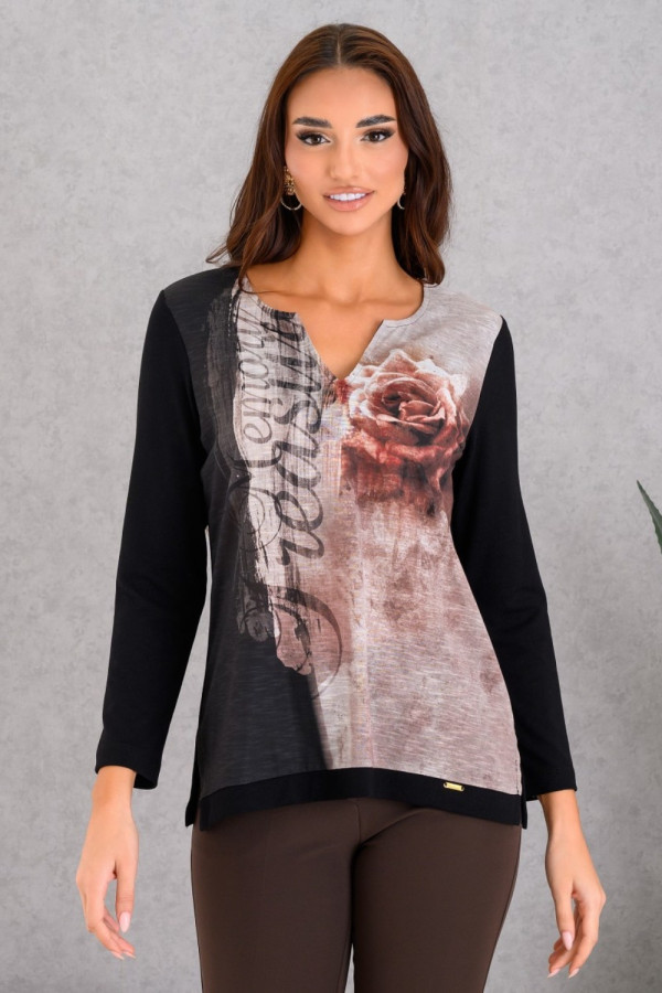 DERPOULI ΓΥΝΑΙΚΕΙΑ ΜΠΛΟΥΖΑ "V" ΜΕ ΨΗΦΙΑΚΟ ΤΥΠΩΜΑ ΜΑΥΡΟ 1.10.39214 DERPOULI ΓΥΝΑΙΚΕΙΑ ΜΠΛΟΥΖΑ "V" ΜΕ ΨΗΦΙΑΚΟ ΤΥΠΩΜΑ ΜΑΥΡΟ 1.10.39214