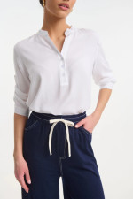 FIBES ΓΥΝΑΙΚΕΙΑ ΜΠΛΟΥΖΑ ΤΟΥΝΙΚ ΜΕ ΡΥΘΜΙΖΟΜΕΝΑ ΜΑΝΙΚΙΑ ΛΕΥΚΟ 03-7420