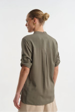 FIBES ΓΥΝΑΙΚΕΙΑ ΜΠΛΟΥΖΑ ΤΟΥΝΙΚ ΜΕ ΡΥΘΜΙΖΟΜΕΝΑ ΜΑΝΙΚΙΑ ΧΑΚΙ 03-7420