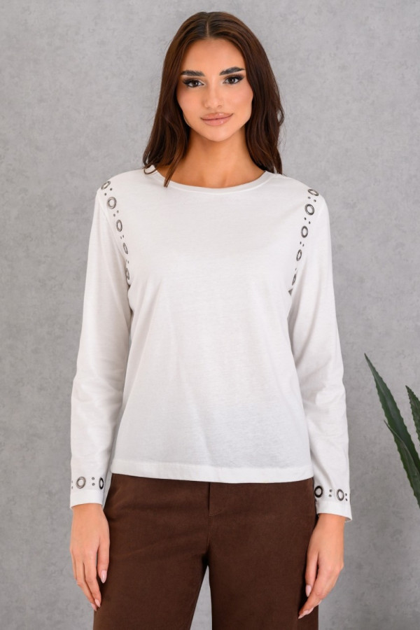 DERPOULI ΓΥΝΑΙΚΕΙΑ ΜΠΛΟΥΖΑ ΜΕ ΤΡΟΥΚΣ ΜΟΝΟΧΡΩΜΗ ΕΚΡΟΥ 1.10.27499 DERPOULI ΓΥΝΑΙΚΕΙΑ ΜΠΛΟΥΖΑ ΜΕ ΤΡΟΥΚΣ ΜΟΝΟΧΡΩΜΗ ΕΚΡΟΥ 1.10.27499