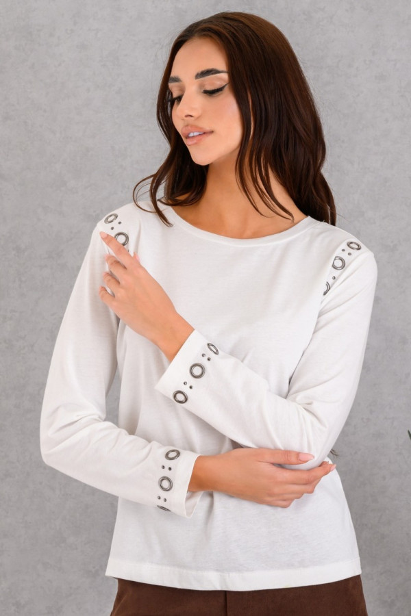 DERPOULI ΓΥΝΑΙΚΕΙΑ ΜΠΛΟΥΖΑ ΜΕ ΤΡΟΥΚΣ ΜΟΝΟΧΡΩΜΗ ΕΚΡΟΥ 1.10.27499 DERPOULI ΓΥΝΑΙΚΕΙΑ ΜΠΛΟΥΖΑ ΜΕ ΤΡΟΥΚΣ ΜΟΝΟΧΡΩΜΗ ΕΚΡΟΥ 1.10.27499