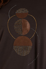 DERPOULI ΓΥΝΑΙΚΕΙΑ ΜΠΛΟΥΖΑ ΜΑΚΡΥΜΑΝΙΚΗ ΜΕ ΓΕΩΜΕΤΡΙΚΟ ΤΥΠΩΜΑ ΚΑΦΕ 1.10.27521