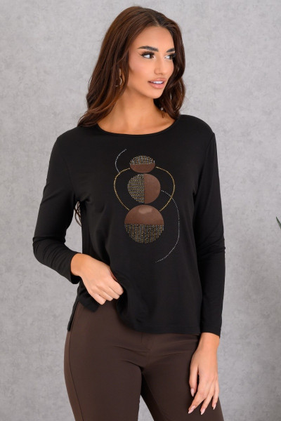 DERPOULI ΓΥΝΑΙΚΕΙΑ ΜΠΛΟΥΖΑ ΜΑΚΡΥΜΑΝΙΚΗ ΜΕ ΓΕΩΜΕΤΡΙΚΟ ΤΥΠΩΜΑ ΜΑΥΡΟ 1.10.27521 DERPOULI ΓΥΝΑΙΚΕΙΑ ΜΠΛΟΥΖΑ ΜΑΚΡΥΜΑΝΙΚΗ ΜΕ ΓΕΩΜΕΤΡΙΚΟ ΤΥΠΩΜΑ ΜΑΥΡΟ 1.10.27521