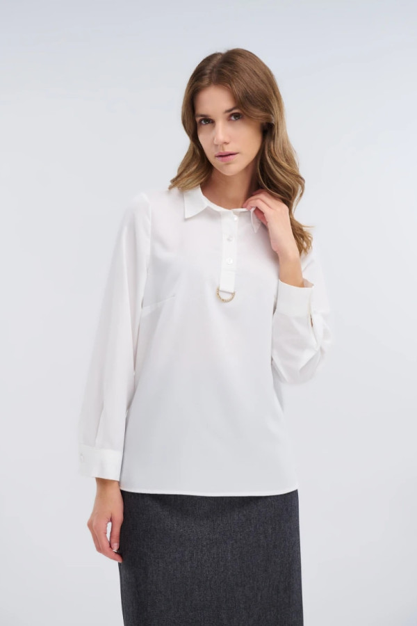 FIBES ΓΥΝΑΙΚΕΙΑ ΜΠΛΟΥΖΑ ΜΑΚΡΥΜΑΝΙΚΗ ΜΕ ΓΙΑΚΑ ΕΚΡΟΥ 03-7247