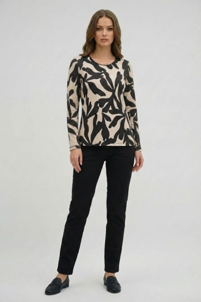 BE COOL ΓΥΝΑΙΚΕΙΑ ΜΠΛΟΥΖΑ ΜΑΚΡΥΜΑΝΙΚΗ ΕΜΠΡΙΜΕ ΜΑΥΡΗ 26-002