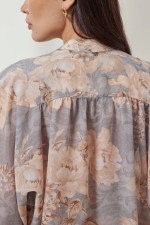 ENZZO ΓΥΝΑΙΚΕΙΟ ΠΟΥΚΑΜΙΣΟ ΜΑΟ ΓΙΑΚΑΣ FLORAL JOVI ΓΚΡΙ 251068