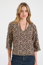 BILL COST ΓΥΝΑΙΚΕΙΑ ΜΠΛΟΥΖΑ ANIMAL PRINT "V" ΚΑΦΕ 10-342412-0 BILL COST ΓΥΝΑΙΚΕΙΑ ΜΠΛΟΥΖΑ ANIMAL PRINT "V" ΚΑΦΕ 10-342412-0