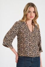 BILL COST ΓΥΝΑΙΚΕΙΑ ΜΠΛΟΥΖΑ ANIMAL PRINT "V" ΚΑΦΕ 10-342412-0 BILL COST ΓΥΝΑΙΚΕΙΑ ΜΠΛΟΥΖΑ ANIMAL PRINT "V" ΚΑΦΕ 10-342412-0