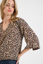 BILL COST ΓΥΝΑΙΚΕΙΑ ΜΠΛΟΥΖΑ ANIMAL PRINT "V" ΚΑΦΕ 10-342412-0 BILL COST ΓΥΝΑΙΚΕΙΑ ΜΠΛΟΥΖΑ ANIMAL PRINT "V" ΚΑΦΕ 10-342412-0