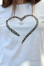 DERPOULI ΓΥΝΑΙΚΕΙΑ ΜΠΛΟΥΖΑ ΜΕ ΤΥΠΩΜΑ ΚΑΡΔΙΑ ANIMAL ΚΑΙ ΣΤΡΑΣ ΕΚΡΟΥ  1.10.27522