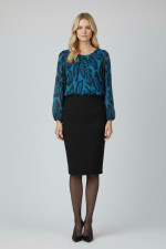 VAGIAS ΓΥΝΑΙΚΕΙΑ ΜΠΛΟΥΖΑ ANIMAL PRINT ΜΕ ΠΙΕΤΕΣ ΠΕΤΡΟΛ 5180-39