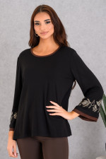 DERPOULI ΓΥΝΑΙΚΕΙΑ ΜΠΛΟΥΖΑ ΜΕ ΤΥΠΩΜΑ ΣΤΑ ΜΑΝΙΚΙΑ ΜΑΥΡΟ 1.10.27497 DERPOULI ΓΥΝΑΙΚΕΙΑ ΜΠΛΟΥΖΑ ΜΕ ΤΥΠΩΜΑ ΣΤΑ ΜΑΝΙΚΙΑ ΜΑΥΡΟ 1.10.27497