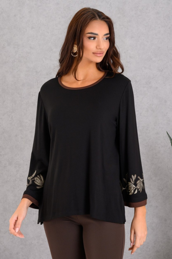 DERPOULI ΓΥΝΑΙΚΕΙΑ ΜΠΛΟΥΖΑ ΜΕ ΤΥΠΩΜΑ ΣΤΑ ΜΑΝΙΚΙΑ ΜΑΥΡΟ 1.10.27497 DERPOULI ΓΥΝΑΙΚΕΙΑ ΜΠΛΟΥΖΑ ΜΕ ΤΥΠΩΜΑ ΣΤΑ ΜΑΝΙΚΙΑ ΜΑΥΡΟ 1.10.27497