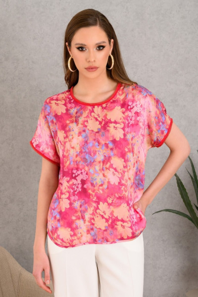 DERPOULI ΓΥΝΑΙΚΕΙΑ ΜΠΛΟΥΖΑ ΚΟΝΤΟΜΑΝΙΚΗ ΕΜΠΡΙΜΕ FUCHSIA 1.10.27295