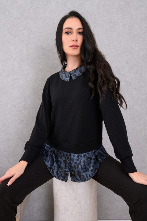 DERPOULI ΓΥΝΑΙΚΕΙΑ ΜΠΛΟΥΖΑ ΜΕ ΣΧΕΔΙΟ ΠΟΥΚΑΜΙΣΟ ΜΑΥΡΟ 1.10.27557 DERPOULI ΓΥΝΑΙΚΕΙΑ ΜΠΛΟΥΖΑ ΜΕ ΣΧΕΔΙΟ ΠΟΥΚΑΜΙΣΟ ΜΑΥΡΟ 1.10.27557