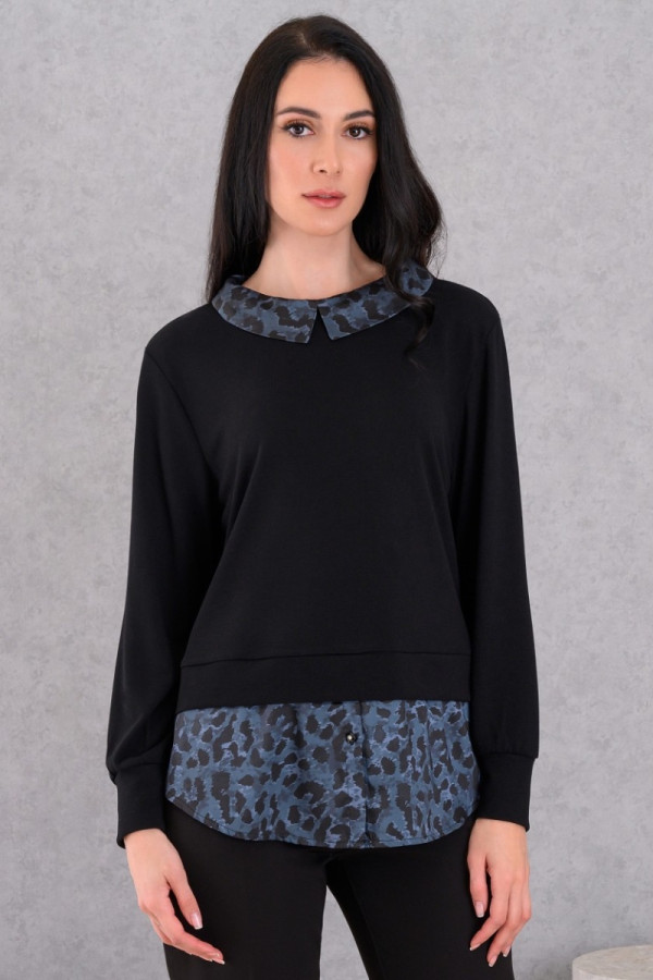 DERPOULI ΓΥΝΑΙΚΕΙΑ ΜΠΛΟΥΖΑ ΜΕ ΣΧΕΔΙΟ ΠΟΥΚΑΜΙΣΟ ΜΑΥΡΟ 1.10.27557 DERPOULI ΓΥΝΑΙΚΕΙΑ ΜΠΛΟΥΖΑ ΜΕ ΣΧΕΔΙΟ ΠΟΥΚΑΜΙΣΟ ΜΑΥΡΟ 1.10.27557