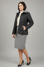 MICROCOAT ΓΥΝΑΙΚΕΙΟ ΜΕΣΑΤΟ ΜΠΟΥΦΑΝ ΜΕ ΑΠΟΣΠΩΜΕΝΗ VEGAN ΓΟΥΝΑ ΜΑΥΡΟ 253800