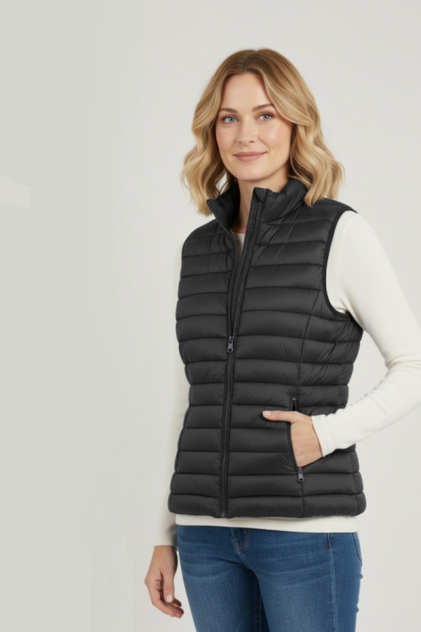 FIBES ΓΥΝΑΙΚΕΙΟ ΑΜΑΝΙΚΟ ΜΠΟΥΦΑΝ PUFFER ΜΑΥΡΟ 01-6140 FIBES ΓΥΝΑΙΚΕΙΟ ΑΜΑΝΙΚΟ ΜΠΟΥΦΑΝ PUFFER ΜΑΥΡΟ 01-6140