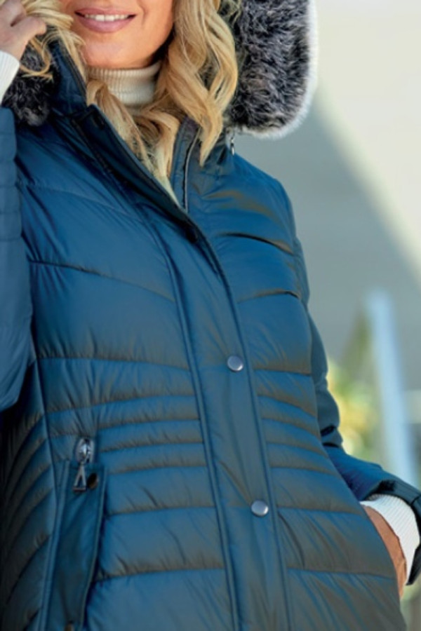 MICROCOAT ΓΥΝΑΙΚΕΙΟ ΜΠΟΥΦΑΝ ΜΑΚΡΥ ΜΕ ΑΠΟΣΠΩΜΕΝΗ ΚΟΥΚΟΥΛΑ ΠΕΤΡΟΛ 253700