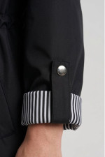 Γυναικείο ανοιξιάτικο μπουφάν με κουκούλα και ρυθμιζόμενη μέση μαύρο – Fibes 01-6218