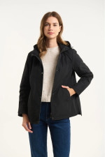 FIBES ΓΥΝΑΙΚΕΙΟ ΕΠΟΧΙΑΚΟ ΜΠΟΥΦΑΝ ΜΕ ΑΠΟΣΠΩΜΕΝΗ ΚΟΥΚΟΥΛΑ ΜΑΥΡΟ 01-6138