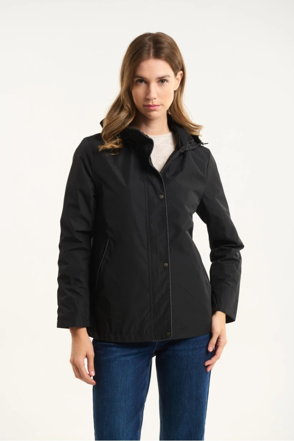 FIBES ΓΥΝΑΙΚΕΙΟ ΕΠΟΧΙΑΚΟ ΜΠΟΥΦΑΝ ΜΕ ΑΠΟΣΠΩΜΕΝΗ ΚΟΥΚΟΥΛΑ ΜΑΥΡΟ 01-6138