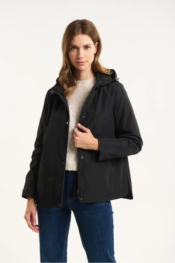 FIBES ΓΥΝΑΙΚΕΙΟ ΕΠΟΧΙΑΚΟ ΜΠΟΥΦΑΝ ΜΕ ΑΠΟΣΠΩΜΕΝΗ ΚΟΥΚΟΥΛΑ ΜΑΥΡΟ 01-6138