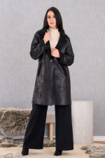 DERPOULI ΓΥΝΑΙΚΕΙΟ ΗΜΙΠΑΛΤΟ ΜΟΥΤΟΝ ΜΕ ΕΠΕΝΔΥΣΗ ΜΑΥΡΟ 1.25.39254