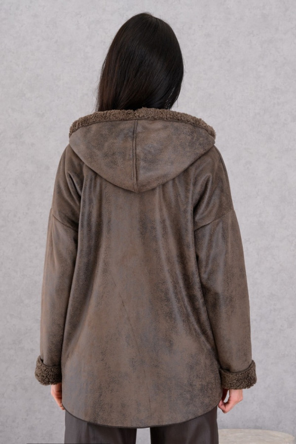 DERPOULI ΓΥΝΑΙΚΕΙΟ ΜΠΟΥΦΑΝ ΜΟΥΤΟΝ ΜΕ ΚΟΥΚΟΥΛΑ ΚΑΦΕ 1.25.39248